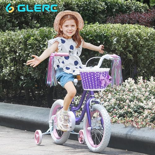 Glerc Kinderfahrrad Mädchen Luftschlangen Stützräder