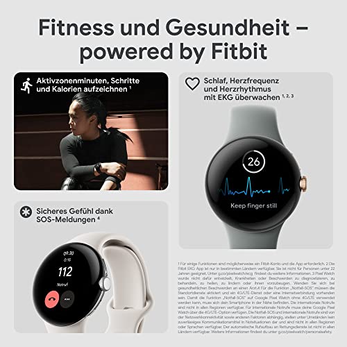 Google Pixel Watch Aktivitätsaufzeichnung Herzfrequenz Tracker