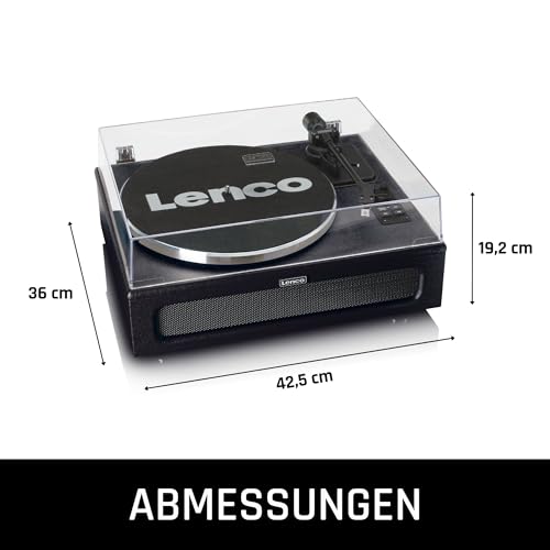 Lenco LS 430 Plattenspieler Riemenantrieb AUX Schwarz