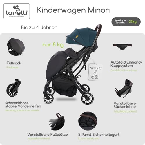 Lorelli Kinderwagen zusammenklappbar Flaschenhalter Einhand Klappsystem