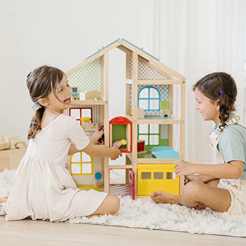 Melissa Klappbares tragbares Puppenhaus Spielfiguren