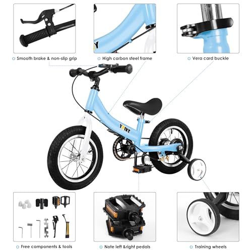 YBIKE Kinderlaufrad Kinderfahrrad Dual Use Funktion Trainingstheorie
